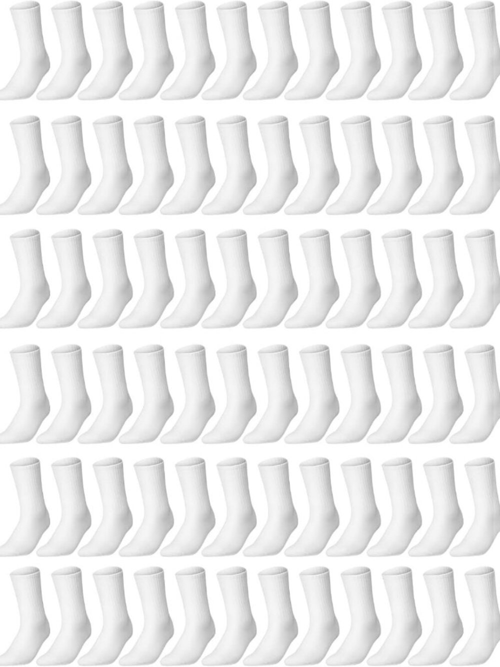 72 Pairs Solid Color Cotton Socks Bulk - Unisex Casual Essentials for Everyday